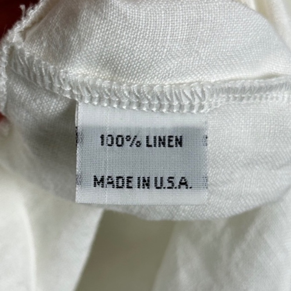 Bryn Walker 100% Linen White Tunic Top Womens Size XL Layering Lagenlook Minimal - Picture 4 of 13